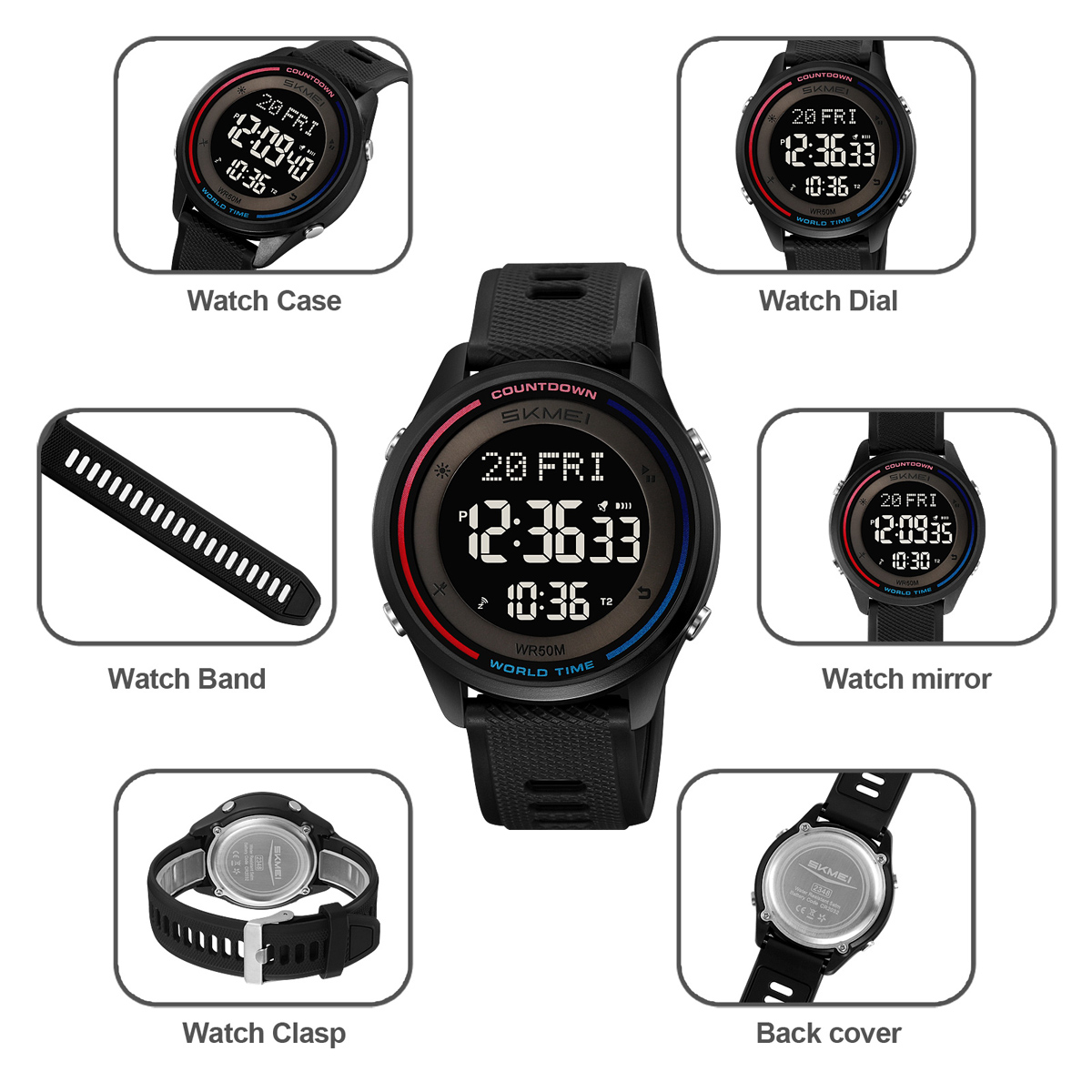 SKMEI Modne Wojskowe Cyfrowe Z – Outdoor Sports List recenzja i cena