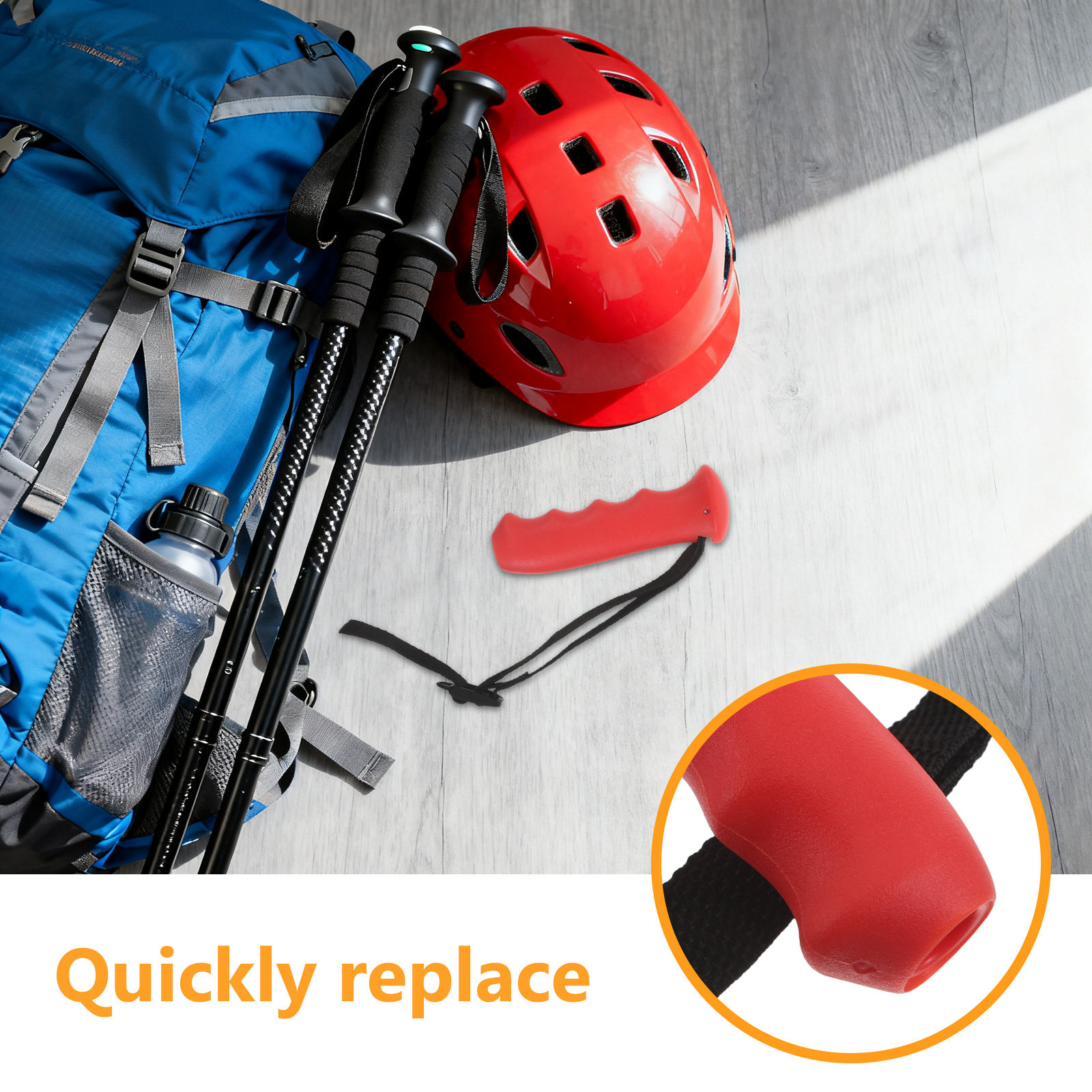 Czerwony uchwyt do laski – wym – Outdoor Sport Climbing Gear recenzja i cena